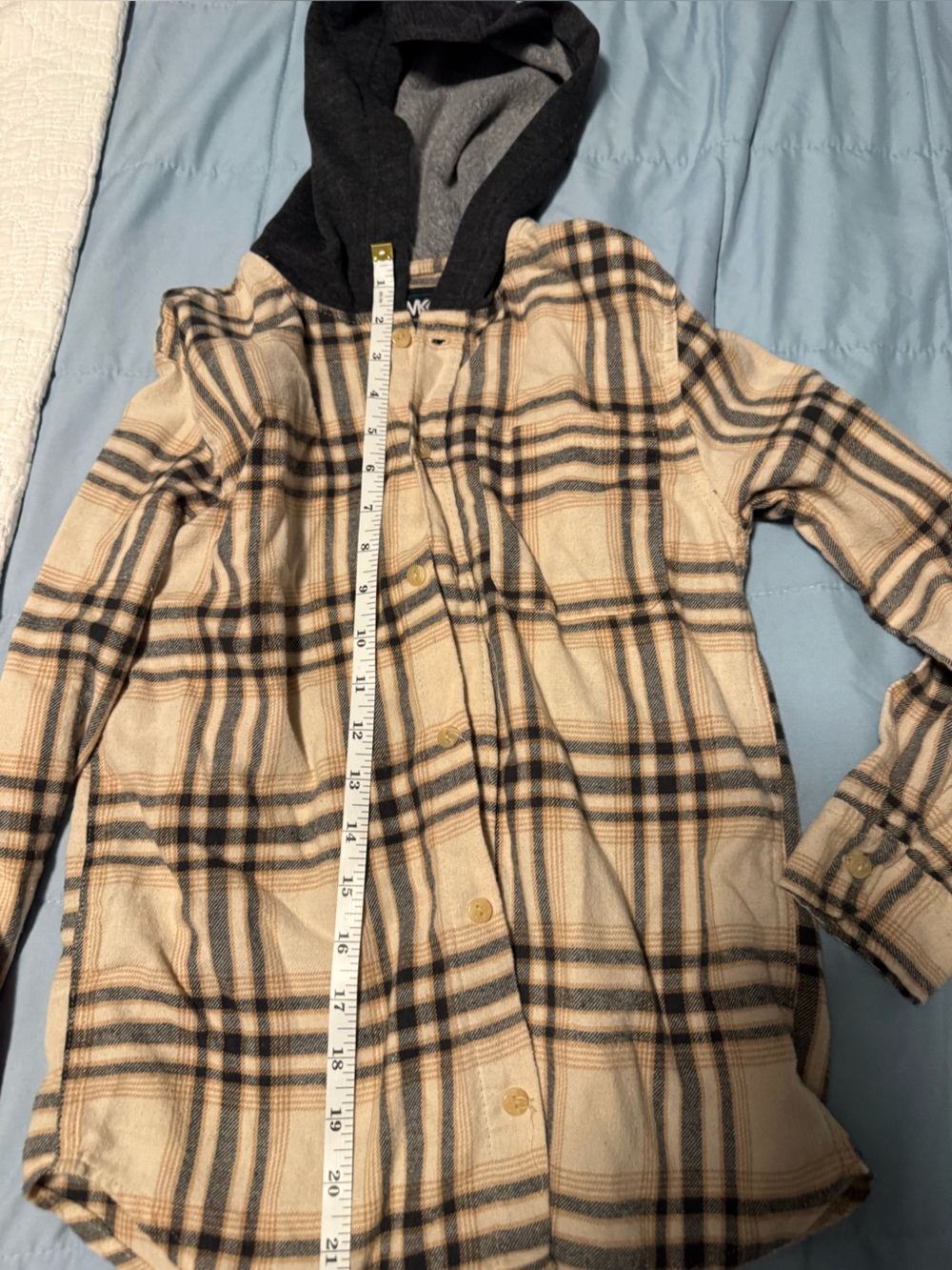 Tony Hawk Beige and Black Plaid Button-Up Jacket